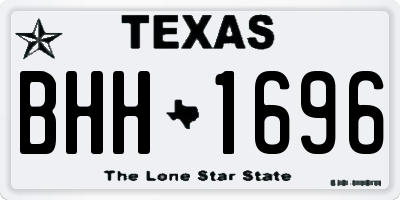TX license plate BHH1696