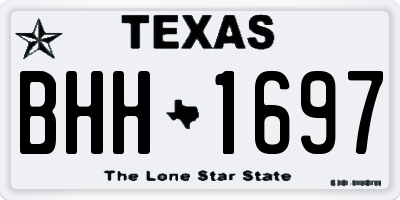 TX license plate BHH1697