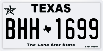 TX license plate BHH1699