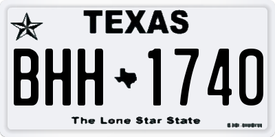 TX license plate BHH1740