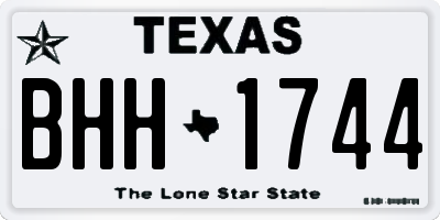 TX license plate BHH1744