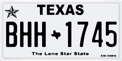 TX license plate BHH1745