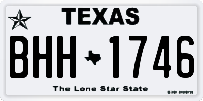 TX license plate BHH1746