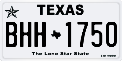 TX license plate BHH1750