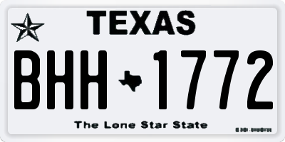 TX license plate BHH1772