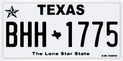 TX license plate BHH1775