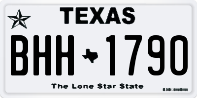 TX license plate BHH1790