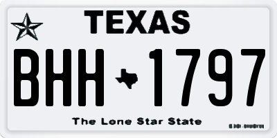 TX license plate BHH1797