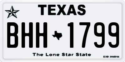 TX license plate BHH1799