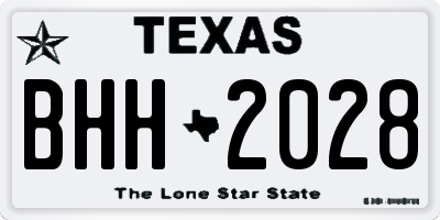 TX license plate BHH2028