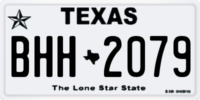 TX license plate BHH2079
