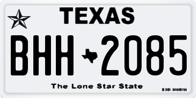 TX license plate BHH2085