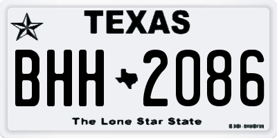 TX license plate BHH2086
