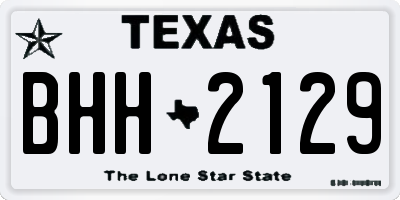 TX license plate BHH2129