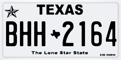 TX license plate BHH2164