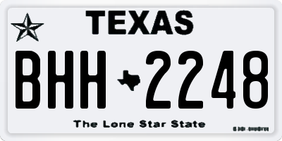 TX license plate BHH2248