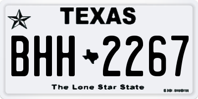 TX license plate BHH2267