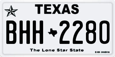 TX license plate BHH2280