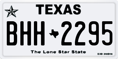 TX license plate BHH2295