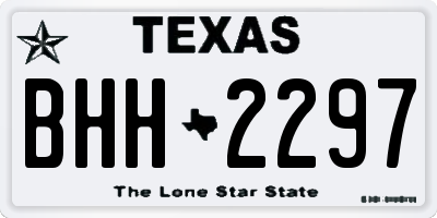 TX license plate BHH2297