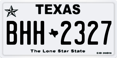 TX license plate BHH2327