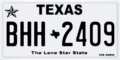 TX license plate BHH2409