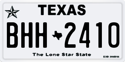 TX license plate BHH2410