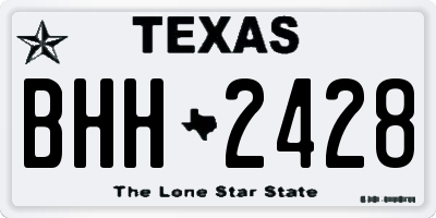 TX license plate BHH2428
