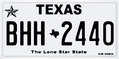 TX license plate BHH2440