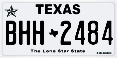 TX license plate BHH2484