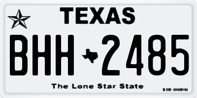 TX license plate BHH2485