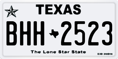 TX license plate BHH2523