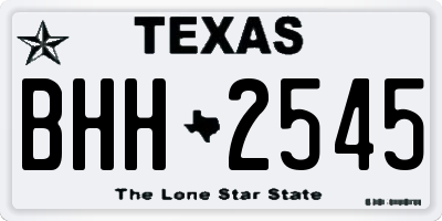 TX license plate BHH2545