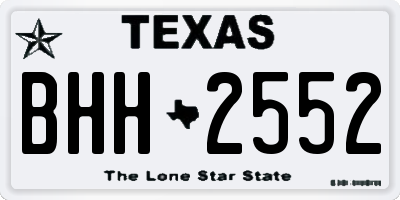 TX license plate BHH2552