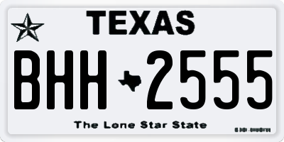 TX license plate BHH2555