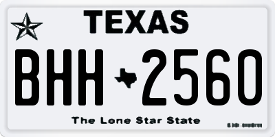 TX license plate BHH2560