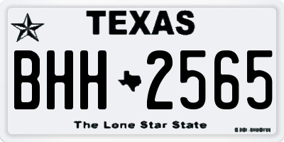 TX license plate BHH2565
