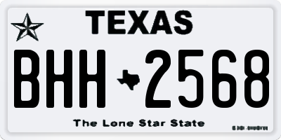 TX license plate BHH2568