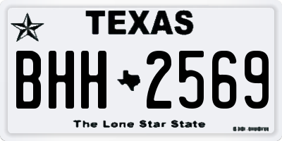 TX license plate BHH2569
