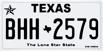 TX license plate BHH2579