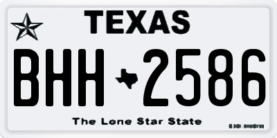 TX license plate BHH2586
