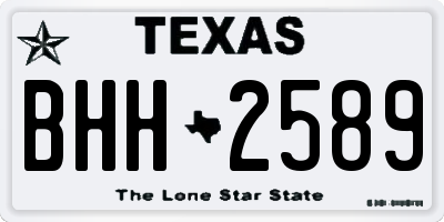 TX license plate BHH2589