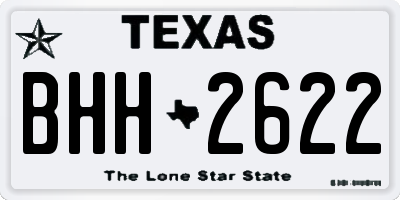 TX license plate BHH2622