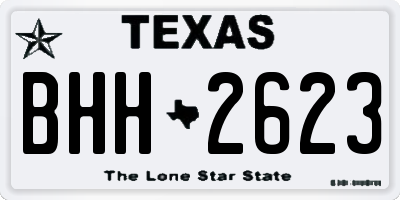 TX license plate BHH2623