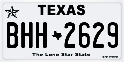 TX license plate BHH2629