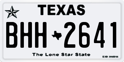 TX license plate BHH2641