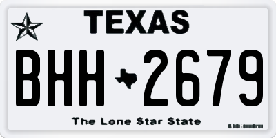TX license plate BHH2679