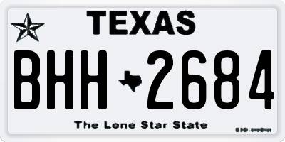 TX license plate BHH2684