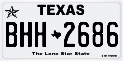 TX license plate BHH2686