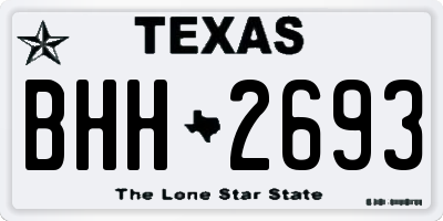 TX license plate BHH2693